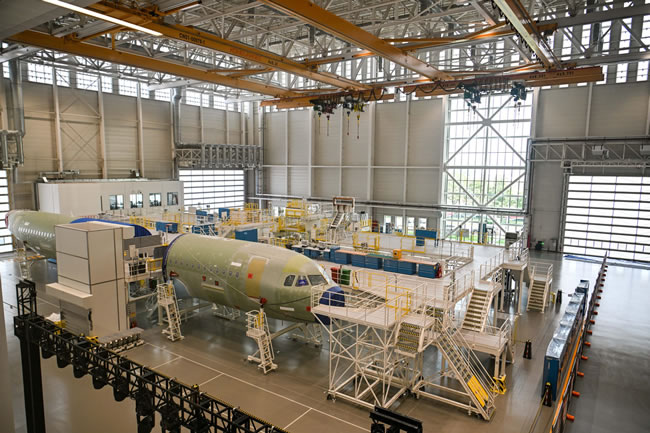空巴启用天津第2条A320组装线 拚2027年月产75架
