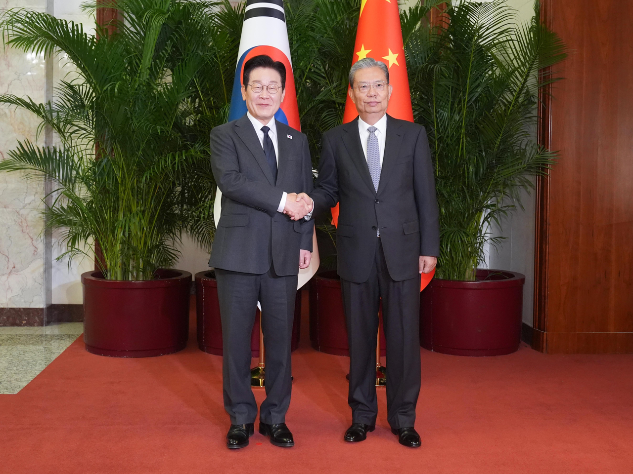 李在明会晤赵乐际、李强 强调深化中韩战略伙伴关係